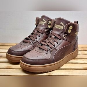 Puma Mens Maroon Rebound Rugged Trainers Shoes Size 9.5